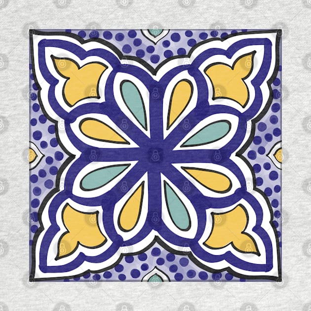 Geometric portuguese tile by Marta crokis